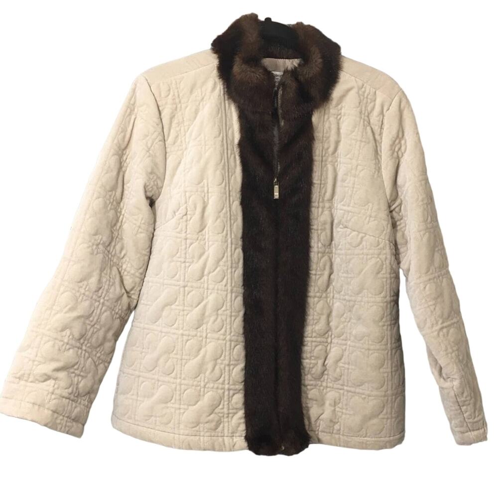 Liz Claiborne 90s Apres-Ski Penny Lane Quiet Luxury Americana Quilted Jacket M